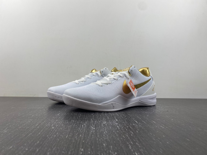 nike kobe 8 protro “white/metallic gold” nk0409