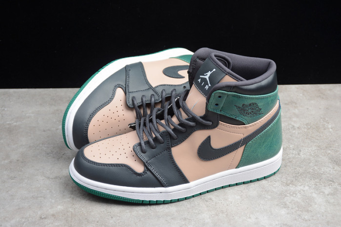 air jordan 1 high cracked metallic leather ah7389-203