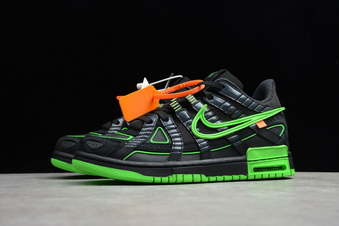off-w x nike air rubber dunk “green strike” cu6015-001