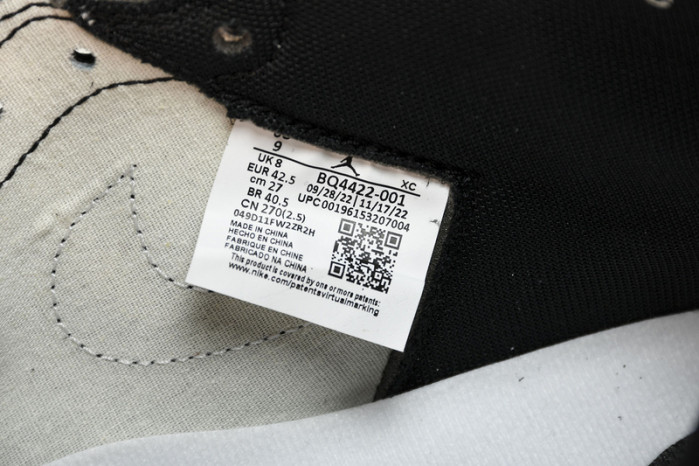 air jordan 1 high 85 “black white” bq4422-001