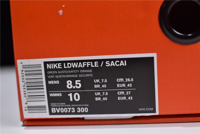 sacai x nike ldv waffle green gusto bv0073-300