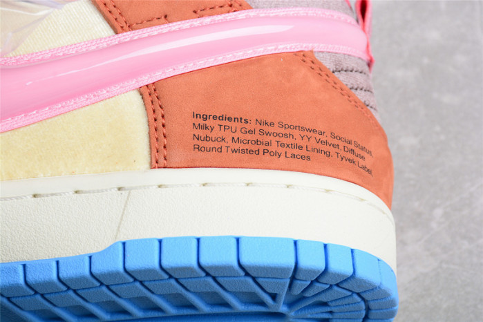 nike dunk mid social status free lunch chocolate milk dj1173-700