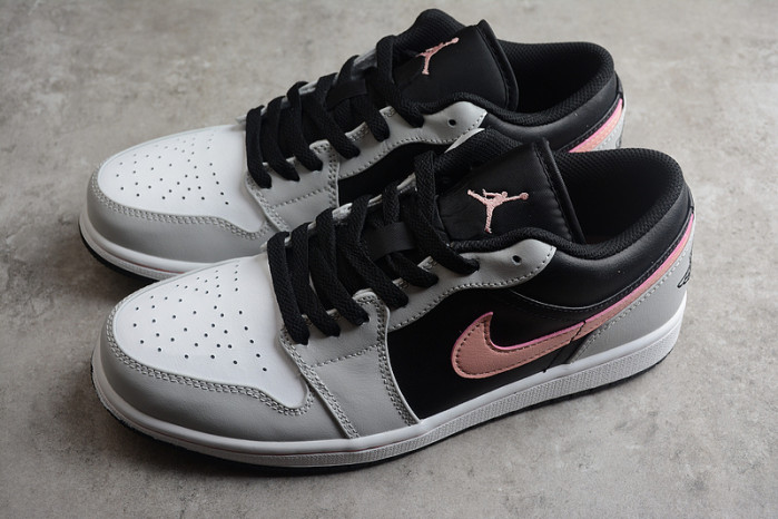 air jordan 1 low white grey black pink 553558-062