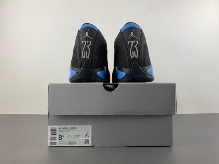 Air Jordan 14 Black University Blue 487471-002